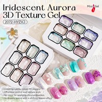 MissGel Nail Fournisseur Nouveau Produit Offres Spéciales Modélisation Texture Nail Builder Art Design Iridescent Aurora 3D Texture Gel pour Ongles