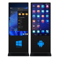 Kiosco Publicitario con Pantalla Táctil Infrarroja para Señalización Digital, Equipo Táctil de 50 Pulgadas, Kiosco Interior Tipo Tótem, Pantalla LCD Móvil con Pantalla Táctil