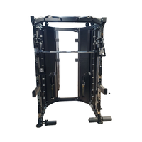 Máquina de Gimnasio Multifuncional de Hierro Comercial Iron Smith, Máquina de Ejercicios de Espuma Metálica para Fisicoculturismo, Entrenador de Fuerza para Hombros y Piernas