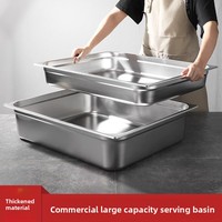 Restaurant Silver RVS 201 2/1 GN Gastronorm Pan Commerciële Duurzame Serveerschaal Extra Grote Voedselcontainer