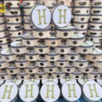 6 Inch Wood Musical Instrument Wooden Handheld Tambourines Metal Jingles Percussion for Church Adults Wholesale Customized Drum