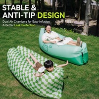 Canapé gonflable portable d'extérieur, chaise longue gonflable, lit d'air pour le camping, les festivals de musique et les voyages