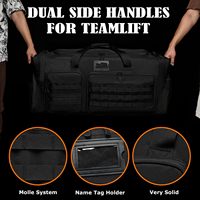 Sac de voyage surdimensionné multi-poches, avec sangles extérieures modulaires et bandoulière amovible, sac de sport robuste pour équipement