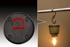 Lanterne à filament LED rétro à intensité variable 655lm Mode bougie IP64 batterie de crochet de suspension étanche pour décor de patio de camping en plein air - Product Image 5