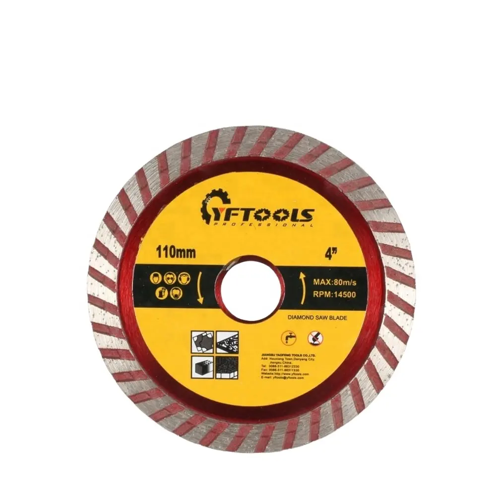 professional tools 115mm diamond cutting disc 110mm turbo dry marble and granite diamond saw blade