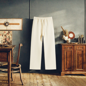 ผ้าแคนวาสคุณภาพสูง 100% ผ้าฝ้าย สไตล์ลำลอง วินเทจ ผ้าฟลีซ เป็นมิตรกับสิ่งแวดล้อม ระบายอากาศได้ดี เอวยางยืด ทรงกลาง เอวสูงปานกลาง พิมพ์ลายสกรีน - Product Image 3