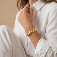 CUMAI Ensemble de bracelets ouverts en acier inoxydable motif losange pour femme, idéal pour les fêtes, le quotidien, la plage, accessoires de bijoux d'été