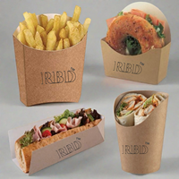 Emballage personnalisé, collations à emporter, boîte à bagel, boîtes à hamburger, donut, tortilla, burrito, boîtes à emporter, contenants pour frites kraft