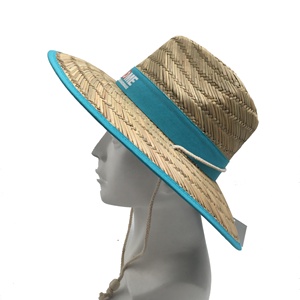 Chapeau de paille Panama avec bande personnalisé logo imprimé Herbe pour hommes et femmes - Product Image 3