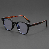 Gafas de PC para Hombre, Monturas de Gafas para Mujer, Gafas Redondas con Bloqueo de Luz Azul Vintage 2025