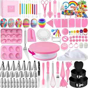 420 Pieces Baking Pastry Accessories Tools Set Plastic Stainless Steel Icing Piping Nozzles Tips <b>Supplies</b> <b>Cake</b> <b>Decoration</b> Kit - Product Image 1