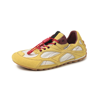 Nouvelles Chaussures Décontractées en Cuir Tendance pour Hommes 2026, de Haute Qualité, Respirantes et Résistantes à l'Usure, Jaune Color-Block