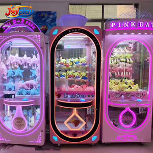 Máquina expendedora de juguetes de peluche rosa operada con monedas, juego de <span class=keywords><strong>arcade</strong></span> de barbería para cortar tu premio, máquina de cortar premios. - Product Image 3