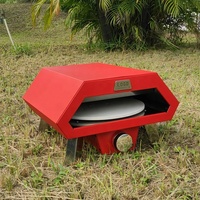 Four à gaz de 12 pouces avec plaque à pizza rotative complète, revêtement en poudre, utilisation portable en extérieur/intérieur