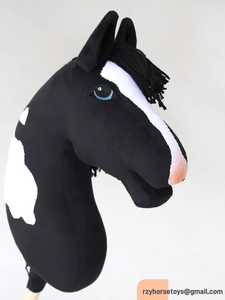 Boneka Kuda Kayu Desain Khusus <span class=keywords><strong>DR</strong></span> dengan Tongkat Boneka Hewan Berbulu untuk Anak-Anak - Product Image 6