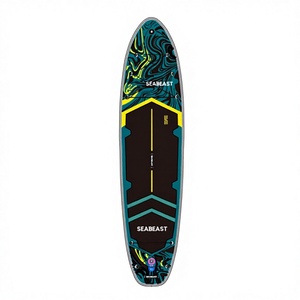 Planche de paddle gonflable Premium Wood Grain 11 pieds, double couche, professionnelle, pour yoga et usage polyvalent - Product Image 1