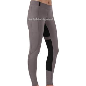 Mallas elásticas de 4 vías para montar a caballo, Leggings con asiento de silicona completo, pantalones y jodhpur AM660 - Product Image 1