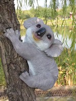 Statue de jardin en résine mignonne de la famille Koala, statues de jardin grandeur nature en résine, animal en résine, koala qui s'agrippant à un arbre