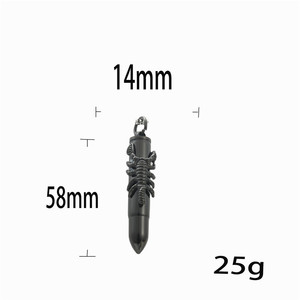 Collier pendentif scorpion en acier inoxydable pour hommes, design animal, style punk 233058 - Product Image 5