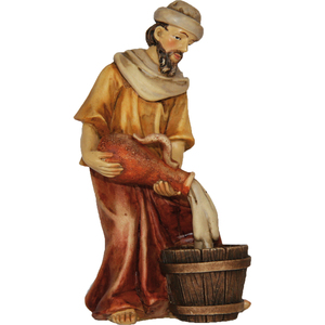 Figuras Navideñas de Nacimiento de ZICOM de 12 cm, Granjero con Ánfora, Modelo Alemán 9069-K131-8 - Product Image 1