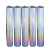Rollos de papel de película de vinilo autoadhesiva holográfica, Plata permanente, para corte de Plotter artesanal