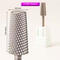 Fraise à ongles professionnelle en carbure de tungstène conique à barillet large, 3/32 po avec chanfrein, E-File F M C XC 2XC 3XC 4XC