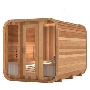 Diseño moderno al aire libre Cubo <span class=keywords><strong>Sauna</strong></span> 1-2 personas Hemlock Madera <span class=keywords><strong>Hotel</strong></span> <span class=keywords><strong>Sauna</strong></span> <span class=keywords><strong>con</strong></span> estufa eléctrica - Product Image 2