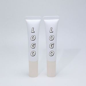 Tubes de baume à lèvres en plastique souples, emballage vide personnalisable avec logo, pour huile à lèvres et brillant à lèvres, avec bouchon à vis, outils de maquillage et applicateurs - Product Image 1