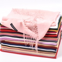 Vente en gros Eté Printemps Châle fin Foulards Pashmina Polyester souple Hijab en cachemire pour l'automne Pas Cher Promotionnel Autres Foulards
