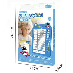 新しいプラスチック製のおもちゃカスタムキッズ時間管理トレーニングツールカードの自己統制時計教育玩具子供 - Product Image 5