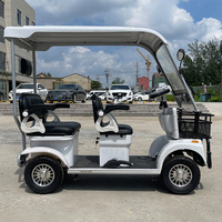 Nouvelle Voiturette de Golf Électrique 3-4 Places Double Rangée 60V Véhicule de Loisirs Suspension Hydraulique Basse Vitesse pour Complexes et Parcs