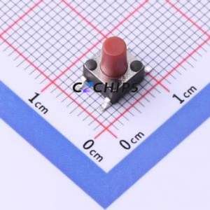 TS-1102SD-A-J-R Tactile Switch SMD-4P,6x6mm Switch ( Operating Force: 1N )( Switch Length: 6mm )( Switch Width: 6mm ) - Product Image 1