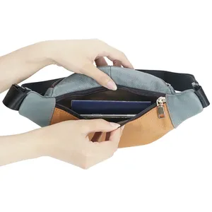 AndoBag Bolso de Pecho de Cuero Genuino Colorido para Mujer, Estilo Vintage, Bandolera Casual y Riñonera Portátil 3206 - Product Image 6
