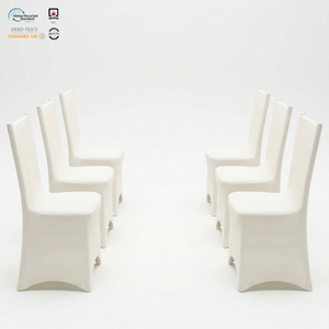 Funda de Licra para Silla de Banquete, Color Blanco Marfil, Ajustable, Elástica, para Eventos de Hotel - Product Image 1