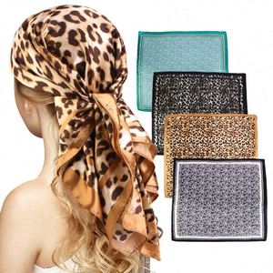 Multifunction Women Turban with Pattern Printed Satin Headscarf Neck Scarf Long Size Outdoor Use - Product Image 3
