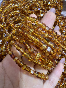 Nouveau bracelet en pierre naturelle <span class=keywords><strong>ambre</strong></span> carré de haute qualité, perles facettées, <span class=keywords><strong>bijoux</strong></span>, bracelets énergétiques extensibles pour femmes et hommes - Product Image 3