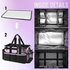 Organizador de Artículos de Limpieza Lilac con Bolsa de Hombro Ajustable para Utensilios de Cocina, Bolsa de Almacenamiento para Limpieza - Product Image 4