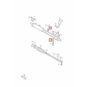 Guaina in Gomma per Sterzo per Audi Q7 4LB <span class=keywords><strong>Volkswagen</strong></span> <span class=keywords><strong>Amarok</strong></span> Touareg 7L0422405 2H0422405 7L6422062N 7L6422062P 7L6422062PX - Product Image 2