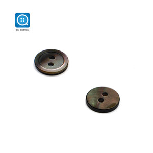 Áo Sơ Mi M.o.p Màu Đen Cao Cấp 18L 2 Lỗ Phổ Biến Thời Trang 2019 Áo Nam Nữ Nút Vỏ Sò Thật Tự Nhiên Ngọc Trai Lạ Mắt - Product Image 5