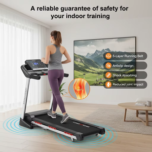Tapis roulant électrique motorisé pliable de qualité supérieure avec écran LCD, design portable pour la remise en forme à domicile - Product Image 3