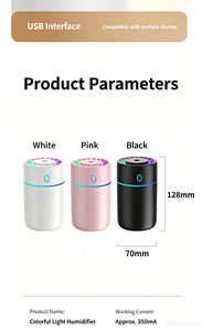 Portable USB Car Humidifier Cool Mist Humidifier <b>Mini</b> Air Humidifier Car Aroma Diffuser Essential Oil Diffuser <b>Desk</b> Humidifier - Product Image 3