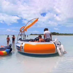 Venda atacado de fábrica barco elétrico rosquinha barco motor lazer churrasco rosquinha barco para venda