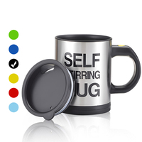 Vente en gros 350ml Tasse électrique en acier inoxydable pratique et pratique pour mélanger le café et le lait Tasse à mélanger le café avec poignée