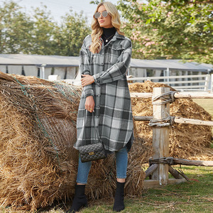 <span class=keywords><strong>Cappotto</strong></span> Lungo da Donna in Tartan Vintage con Tasche, Stile Oversize, Vendita all'Ingrosso - Product Image 6