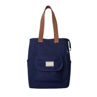 Nouveau style fourre-tout version coréenne grande capacité avec poche voyage en plein air sac à bandoulière en toile portable à fermeture éclair