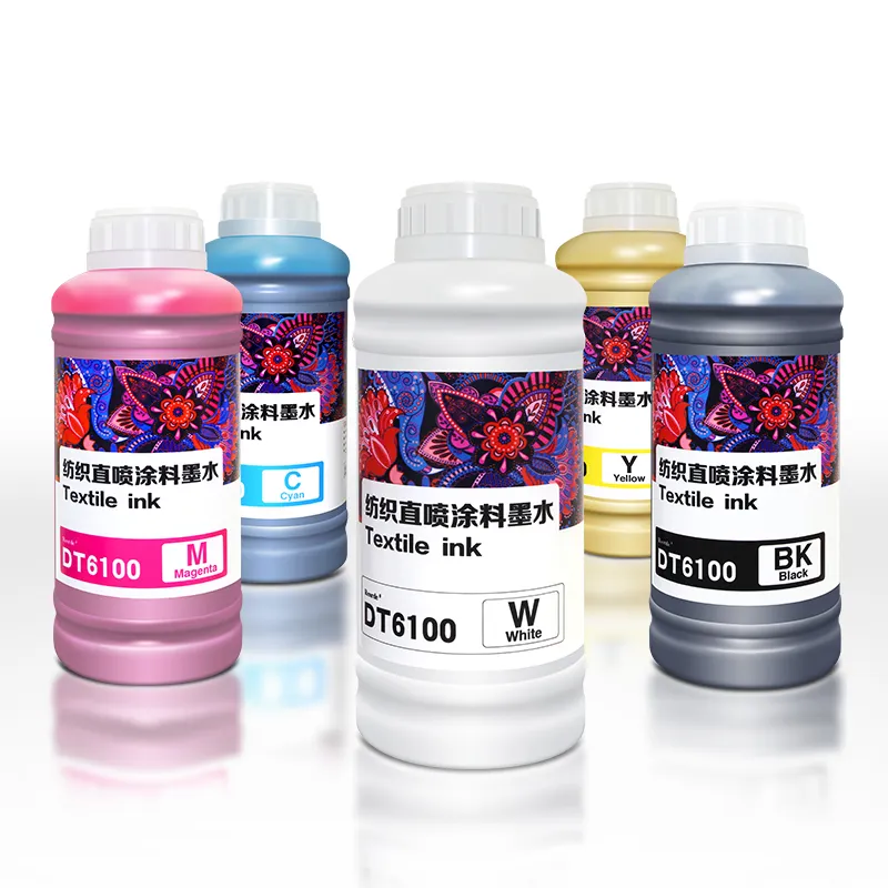 1000ML Color White Garment Textile DTG Pigment Ink Textile direct spray paint ink for DX5/6/5113 printhead