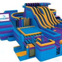 Parcours d'obstacles gonflable commercial pour adultes : Jeux gonflables géants pour aire de jeux, défis et châteaux gonflables
