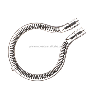 12V 24V 36V 50W 100W Tubo de calor de vidrio Bombilla de calefacción halógena infrarroja Lámpara de calentador de cuarzo de fibra de carbono - Product Image 4