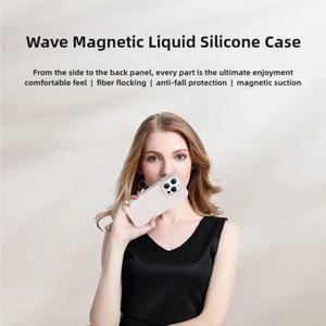 Funda Magnética con Succión Líquida en las Cuatro Esquinas para iPhone 12, 14, 13, Funda de Silicona para iPhone 15 Pro Max, Funda Suave Antigolpes - Product Image 4
