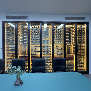<span class=keywords><strong>Cave</strong></span> à <span class=keywords><strong>vin</strong></span> électrique murale en acier inoxydable de haute qualité BARLEY, sur mesure, design OEM, avec éclairage LED - Product Image 1